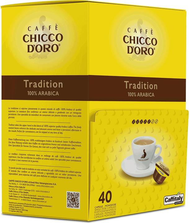 Chicco D'oro Coffee Capsules Tradition 100 % Arabica (40 x Port.)