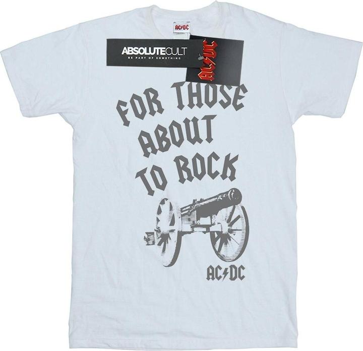 AC/DC Für die die rocken wollen Cannon Cotton Boyfriend TShirt