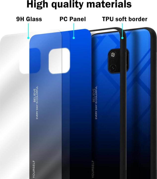 Produktbild Cadorabo TPU 2 Farben Glas Cover (Huawei Mate 20 Pro)