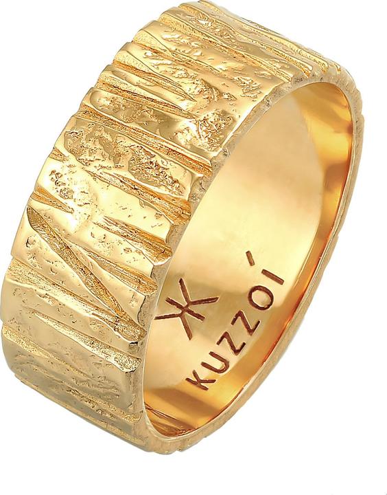 Produktbild Kuzzoi Ring Bandring Breit Struktur Gehämmert 925 Silber (66, 925 Silber)