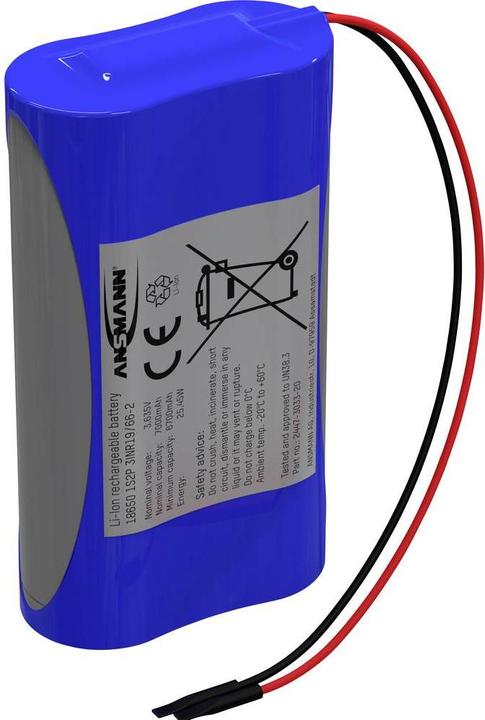 Ansmann Pack de batteries Li-Ion 1S2P (1 pcs, 18650, 7000 mAh)