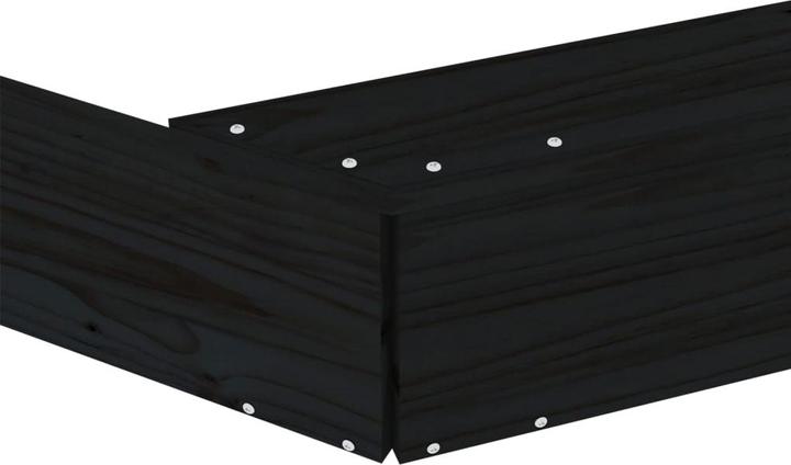 Produktbild VidaXL Sandkasten mit Sitzen Schwarz Achteck Massivholz