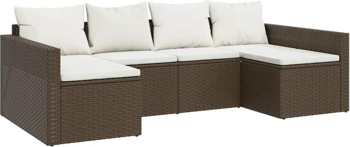 Actual product image VidaXL 2-tlg. Garten-Lounge-Set mit Kissen Braun Poly Rattan
