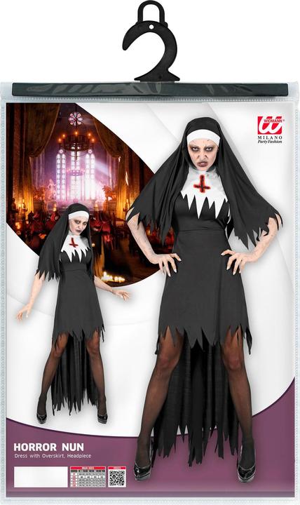 Image du produit Widmann Robe de nonne zombie avec jupe, cagoule (M)