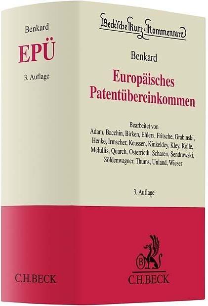 Image du produit Convention sur le brevet européen (Allemand)