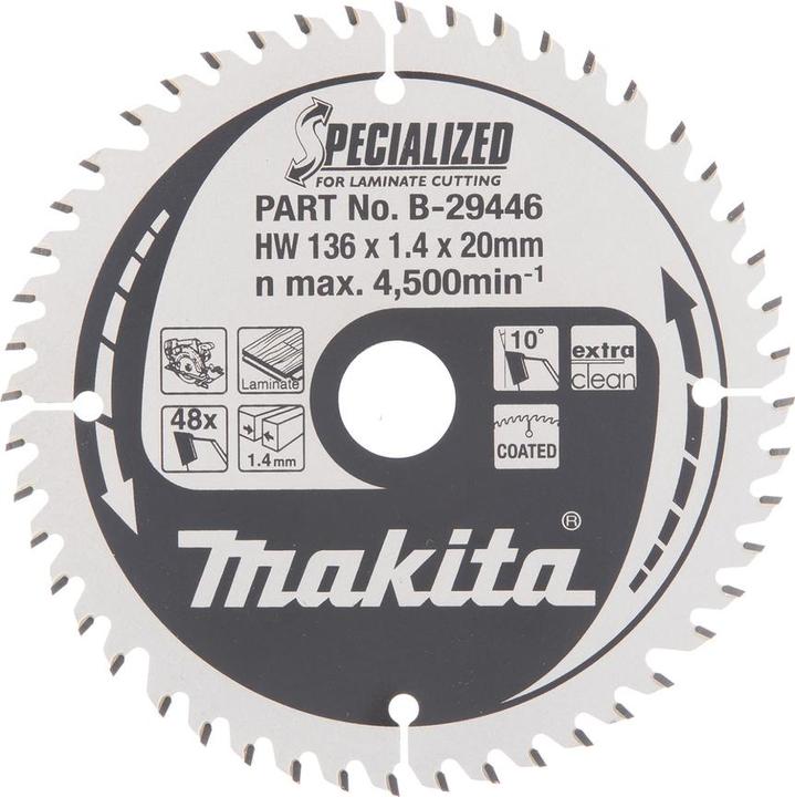Image du produit Makita Laminato pjovimo diskas 136x20mm 48T