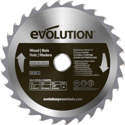 Evolution The saw blade is designed for cutting wood 210 mm t = 30