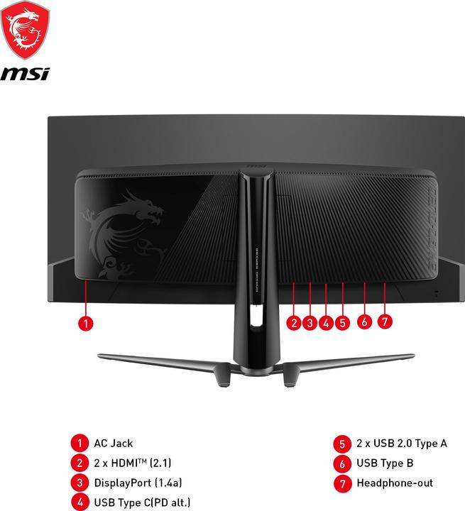 Actual product image MSI MAG 341CQPDE QD-OLED (3440 x 1440 pixels, 34")