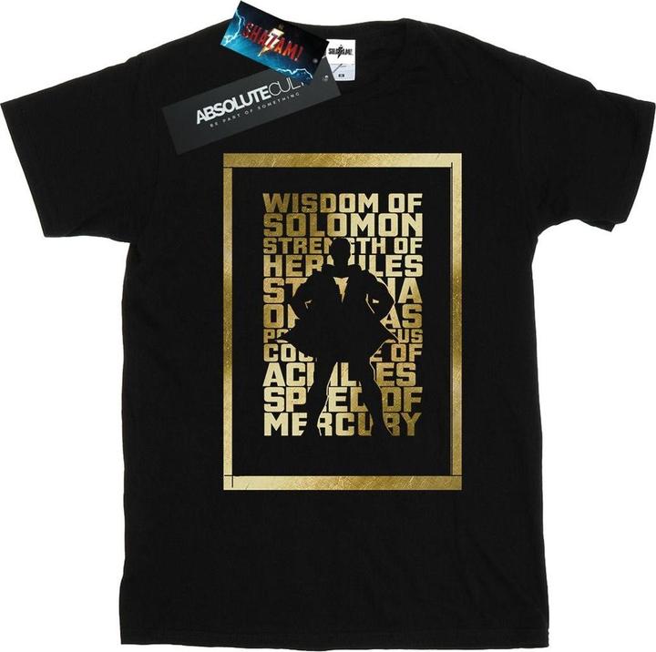 Shazam Gold Text TShirt Jungen