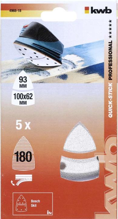 Actual product image kwb Psm Velcro adhesive discs Stearat K180 /5pcs. (180)