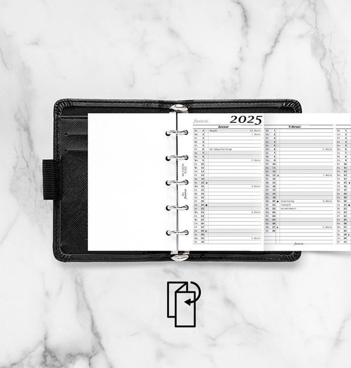 Image du produit Filofax MINI AGENDA ANNUEL 2025 (67 x 105 mm, Non contraignant, Allemand)
