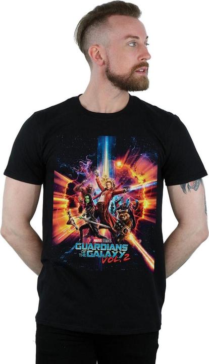 Actual product image Marvel Mens Guardians Of The Galaxy Vol. 2 Poster T-Shirt (XL)