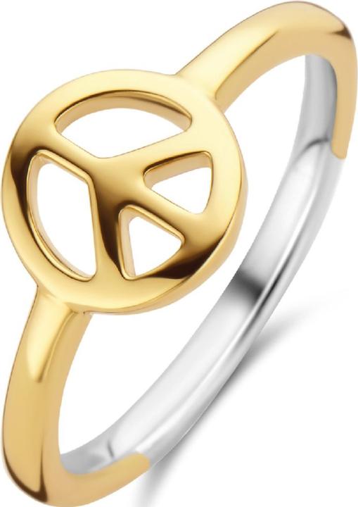 Image du produit Ti Sento Milano Bague avec symbole de paix plaqué or 12222SY (56, Argent 925)