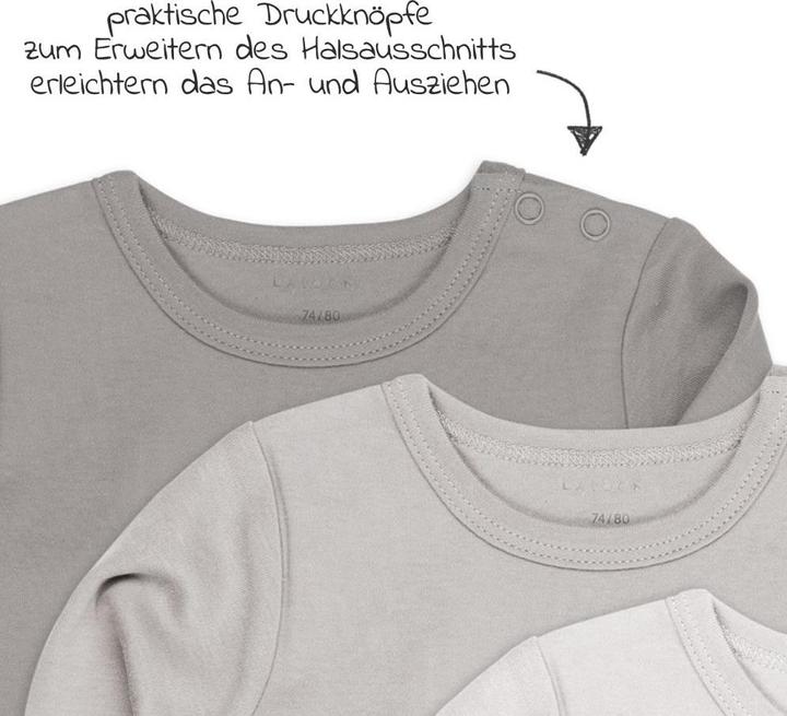 Image du produit La Loona LaLoona Body bébé et body à langer Body manches longues pack de 3 - Nature - (80)