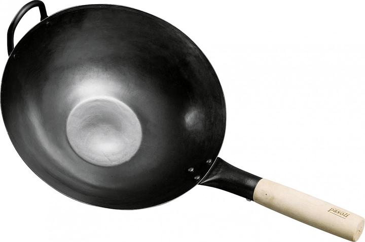 Pasoli Wokvlam.koolstofstaal Ø36 (36 cm, Wokpan, Koolstofstaal)