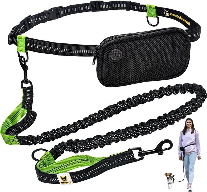 Hundefreund Elastische Joggingleine mit Bauchgurt (Dog, Jogging)