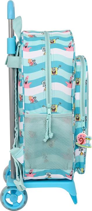 Image du produit Safta Sac à dos scolaire à roulettes Spongebob Stay positive bleu blanc (33 x 42 x 14 cm) (14 l)