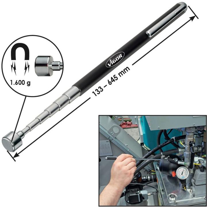 Vigor Teleskop-Magnetheber ∙ V1741 ∙ 645 mm