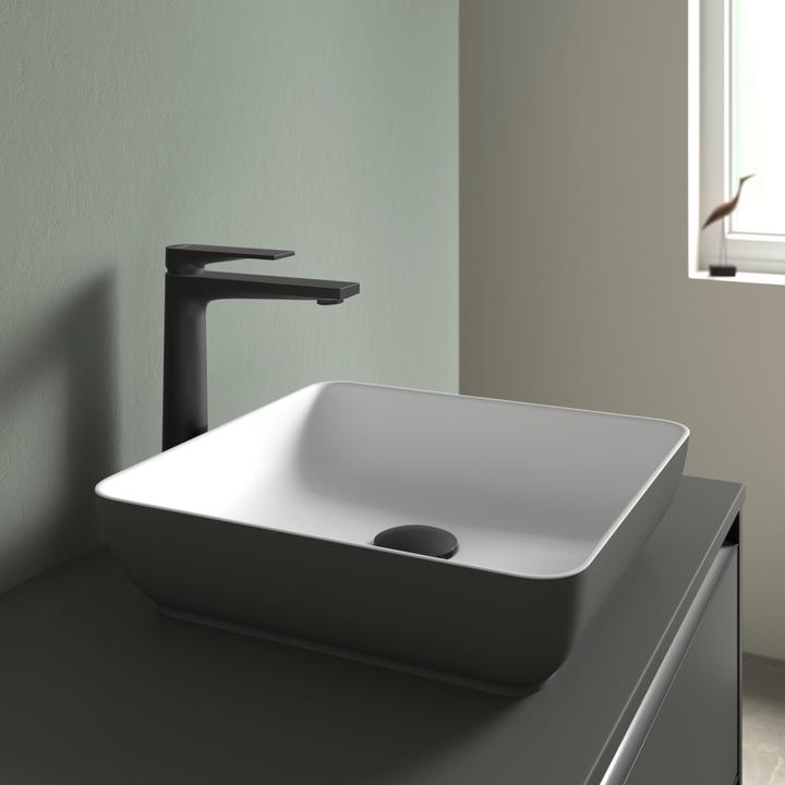 Produktbild Duravit Sivida Aufsatzwaschtisch, eckig, 400x400mm, ohne Hahnloch, ohne Überlauf (400 mm, 400 mm)