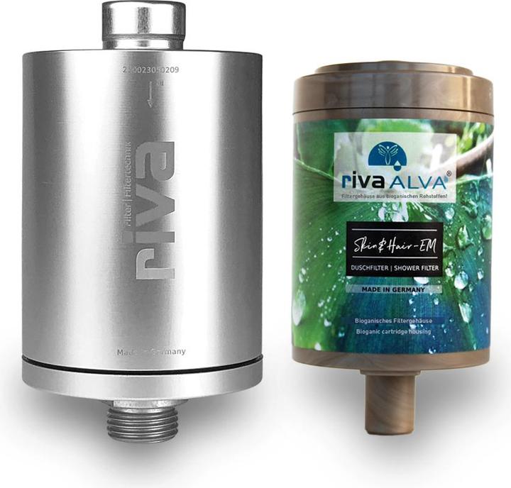 Immagine prodotto Riva Filtro doccia rivaALVA Skin&Hair EM - corpo in metallo con cartuccia filtrante