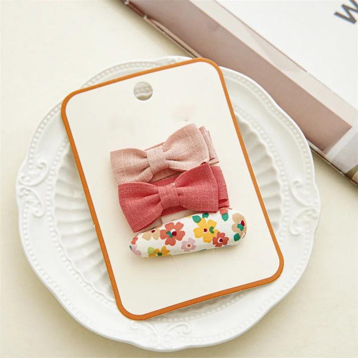 Activity Board Adorable Floral Bow Hair Clips - Perfekte Kopfbedeckung Zubehör (3 Stk.)