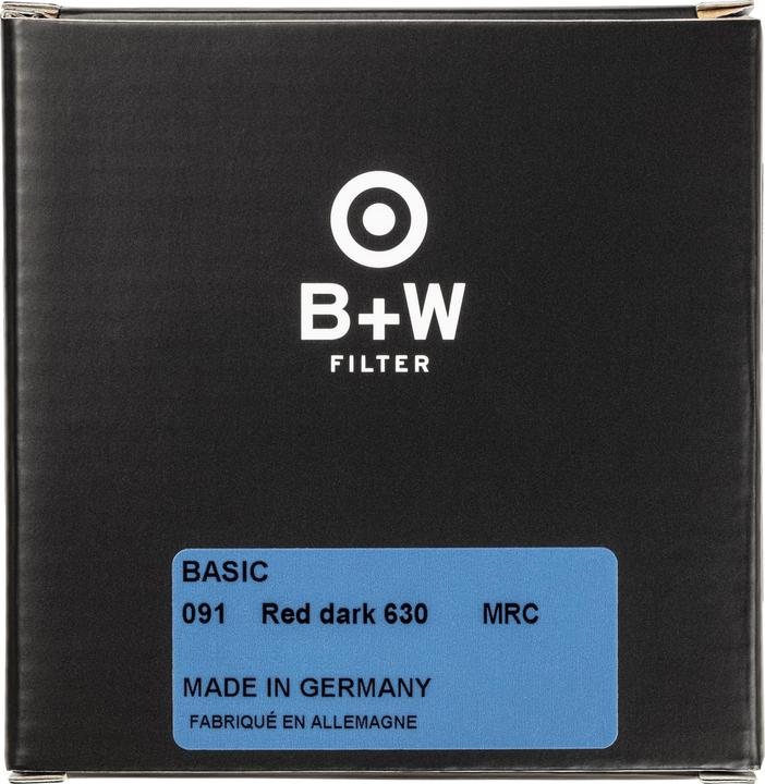Image du produit B+W 091 Filtre rouge foncé 630, MRC/Basic 49mm (49 mm, Filtre Black Mist, 49 mm)