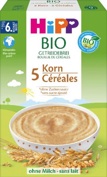 Image du produit Hipp Bio Getreidebrei 5-Korn ungesüsst (200 g)