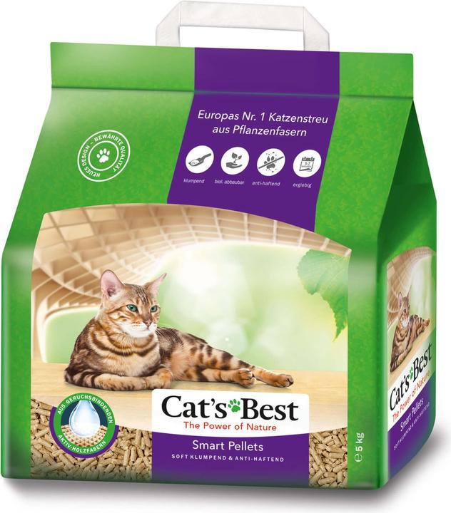 Cat's Best Smart Pellets (Fast absorbing, Biodegradable, Neutralizing, Clumping, Non-dusting, 5 kg)