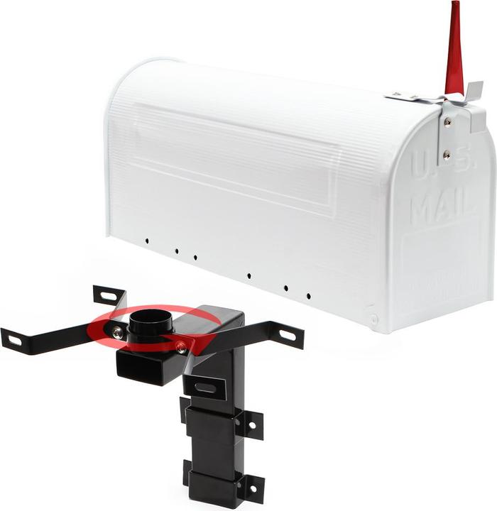 Produktbild Wiltec Set US Mailbox 180x220x480mm amerikanischer Briefkasten Halterung