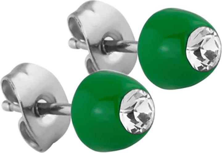 Immagine prodotto Star Piercing Orecchini a perno verde con cristallo Swarovski argento (senza ottone, Acciaio chirurgico 316L)
