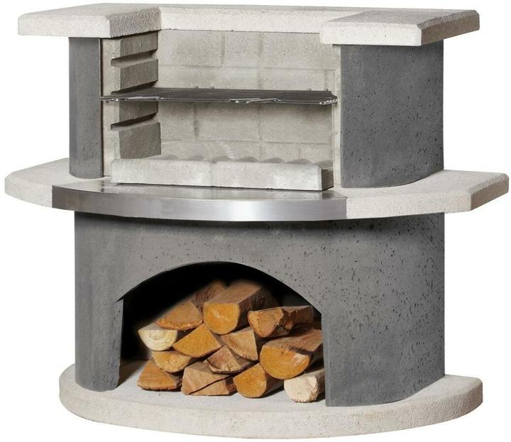Buschbeck Grillbar Stockholm 65x110x93 cm weiss-anthrazit (110 cm)