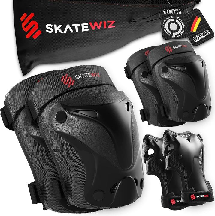 Skatewiz Schützer Set (S, Handgelenkschoner, Knieschoner, Ellbogenschoner, 6 Stück)