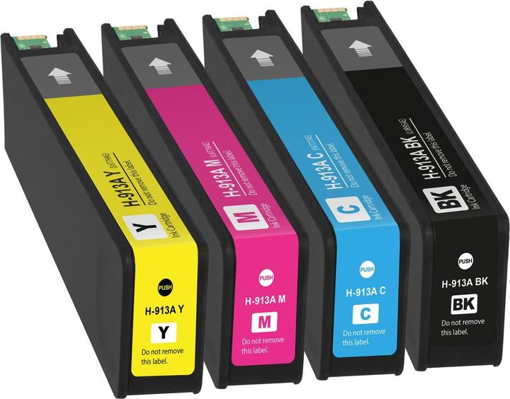 Immagine prodotto Plutoos Cartucce HP 913A compatibili XXL, set di 4 colori (C, M, Y, BK)