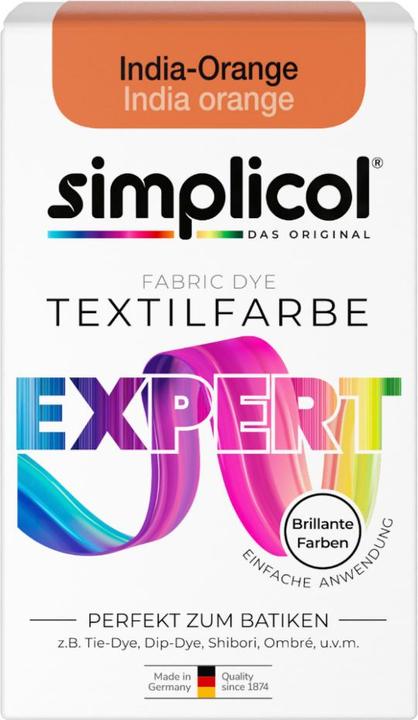 Actual product image Simplicol Textilfarbe expert (India orange, 150 ml)