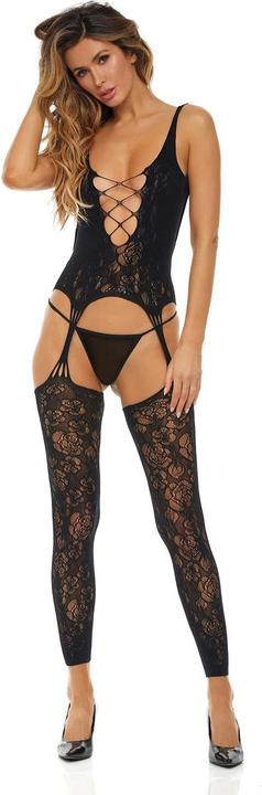 Actual product image René Rofé Rene Rofe Lingerie Never Settle Bodystocking Black One Size (One size)