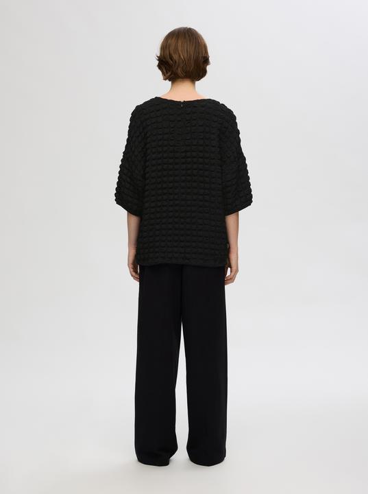 Image du produit Selected Femme Haut texturé avec manches 3/4 (M)