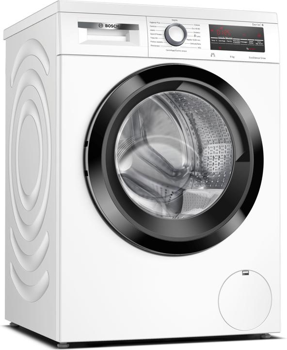 Actual product image Bosch Hausgeräte Series 6 front-loading washing machine 9 kg 1400 UmA IT model (9 kg, Left, EU plug)