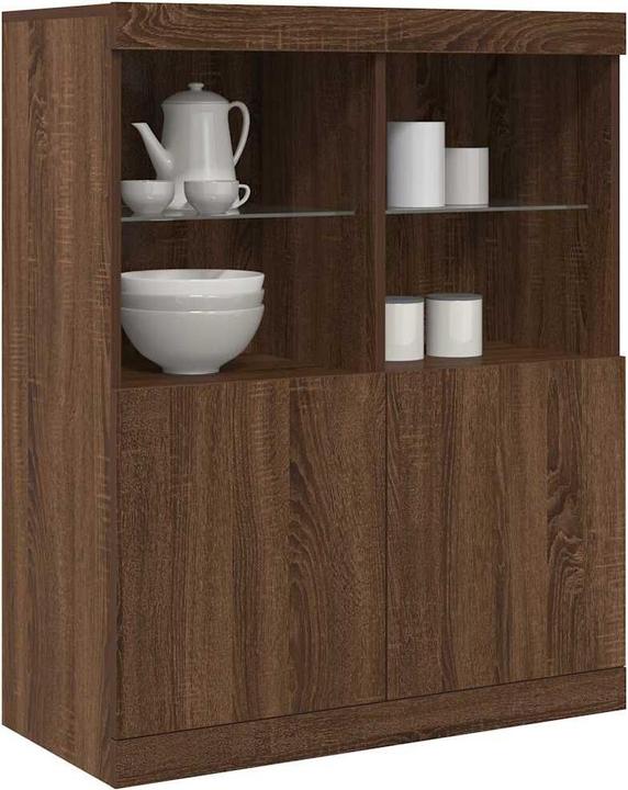 Actual product image VidaXL Brown oak-look sideboard 81x37x100 cm Wood-based cabinet (81 x 37 x 100 cm)