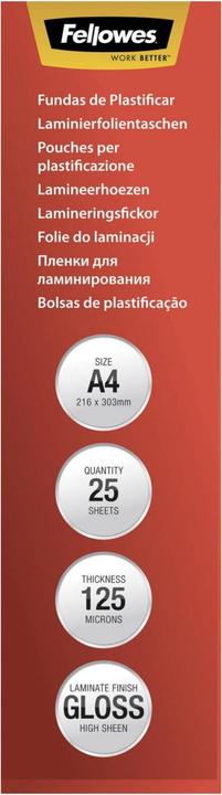 Actual product image Fellowes Capture 125 (A4, 25 Piece, 125 µm)