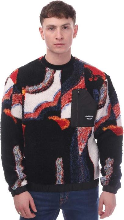 Actual product image Ambush Mens Teddy Jacquard Crew Neck Sweatshirt (XS)