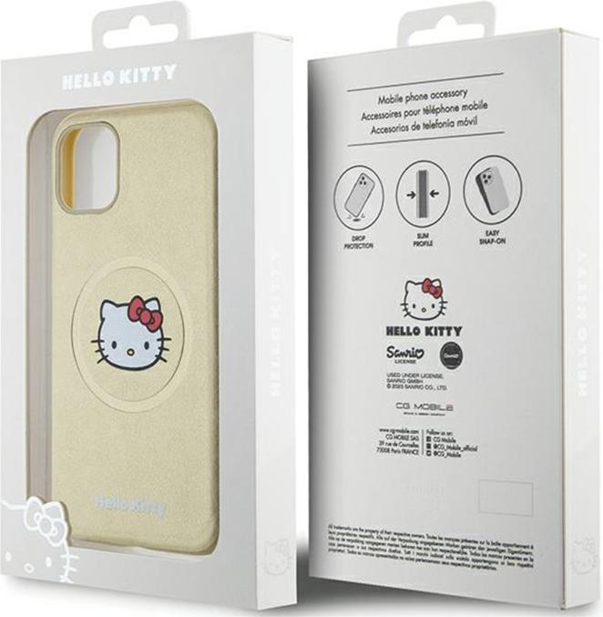 Immagine prodotto Hello Kitty HKHMN61PGHCKD iPhone 11 / Xr 6.1" złoty/oro custodia rigida in pelle Kitty Head MagSafe (Apple iPhone 11)