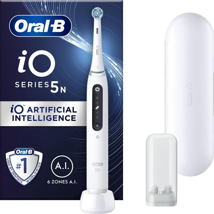 Oral-B iO 5N - White - Elektrische Tandenborstel - Ontworpen Door Braun (Oszillierende Zahnbürste)