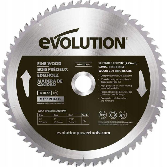 Evolution Widia saw for wood cutting Small wood 255mm