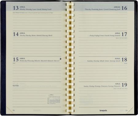 Immagine prodotto Brepols Agenda Interplan Maverick 23 AB-802-01 nero, 1W/2S, 9x16cm (9 x 16 cm, Tedesco, Inglese, Francese, Italiano, Olandese)