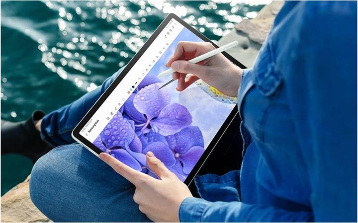 Actual product image Telekom Samsung Galaxy Tab S9 FE 5G 128GB grey EE (5G, 10.90", 128 GB, Grey)