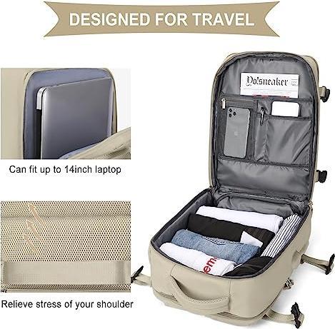 Produktbild Only-Bags.Store Kabinenbeutel für EasyJet 45x36x20 Travel Rucksack Ryanair mit USB Port Flugzeug Rucksack