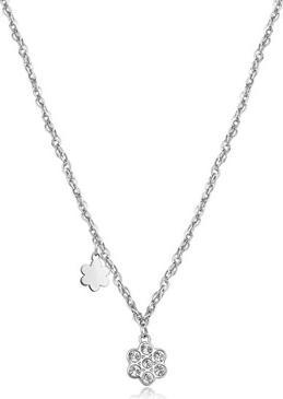 Sagapo S'Agapõ - Decent steel necklace with flower Aurora SAR36