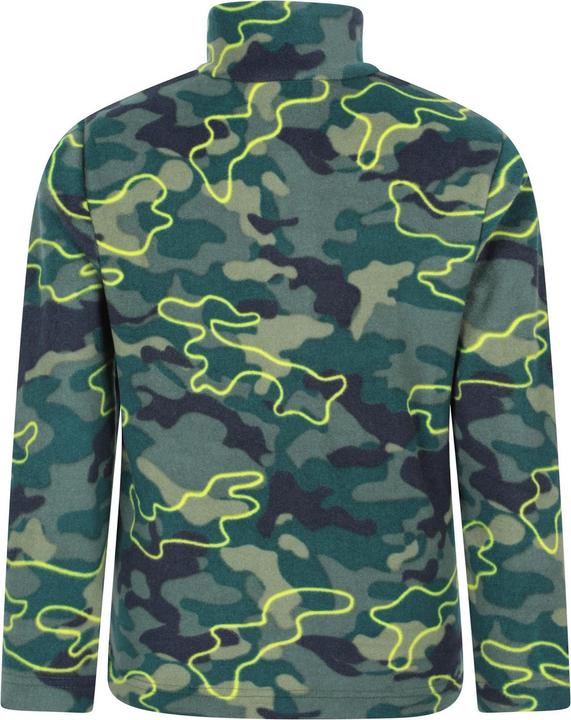 Actual product image Mountain Warehouse Childrens/Kids Pursuit Camouflage Half Zip Fleece Top (128)