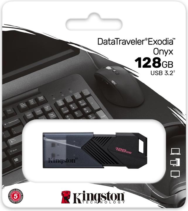 Actual product image Kingston DataTraveler Exodia Onyx (128 GB, USB 3.2)