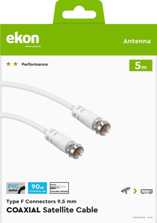 Produktbild Ekon Satellite cable, connectors type F male to male Type F (Antennenkabel)